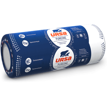 Утеплитель URSA PureOne 37RN (10000x1200, 2 мата, 24м2, 1.2 м3)