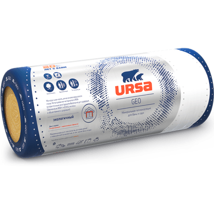 Утеплитель URSA GEO М-25Ф рулон — 80 мм