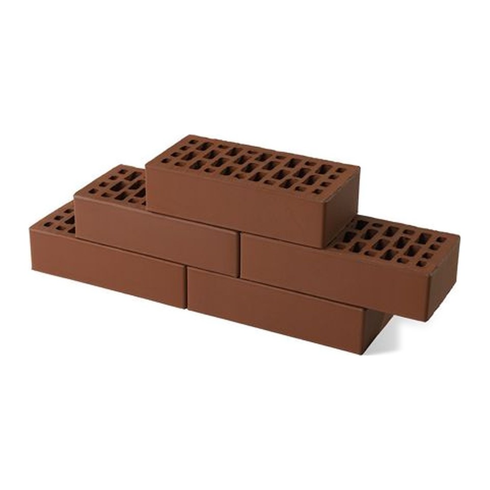 Кирпич BRAER 1НФ 250х120х65 мм гладкий бордо М150