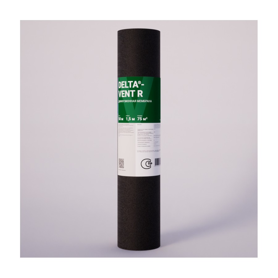 DELTA VENT R — диффузионная мембрана, рулон 75 м²