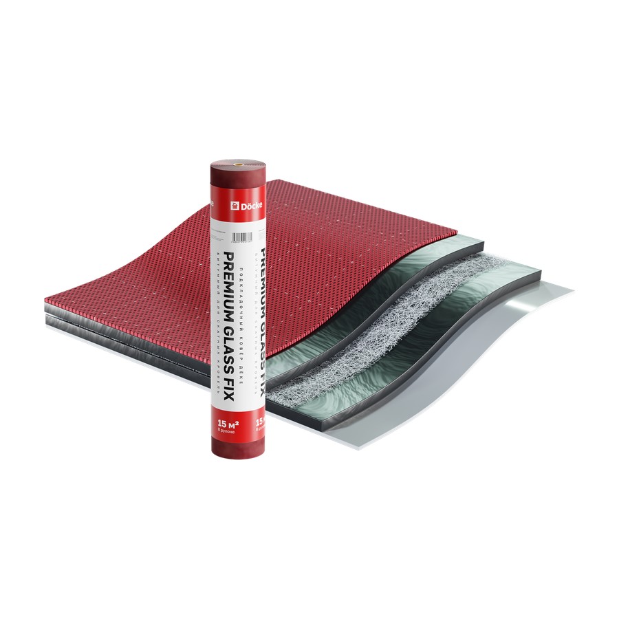Подкладочный ковёр Döcke PREMIUM GLASS FIX, рулон 15 м²