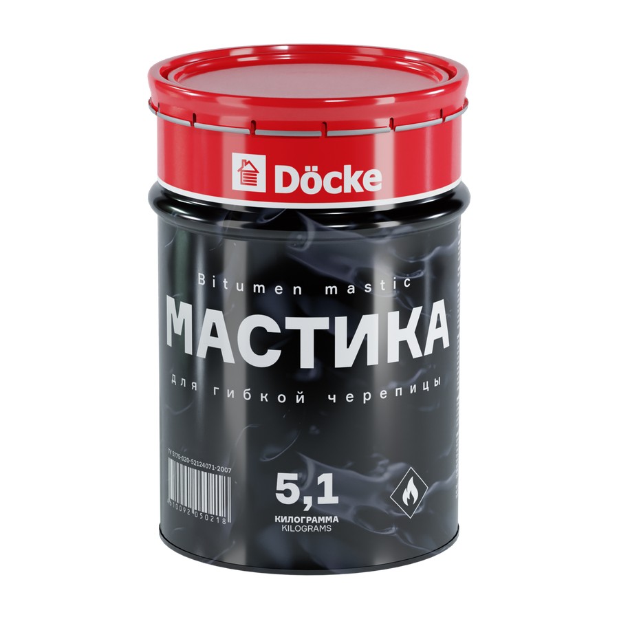 Мастика для гибкой черепицы Döcke PIE 5,1 кг (5 л)