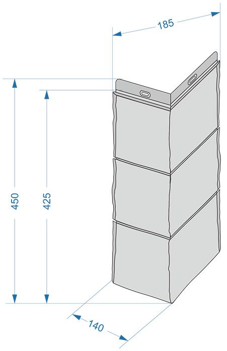 Чертежи: Фасадная панель 1150×450 Docke Fels