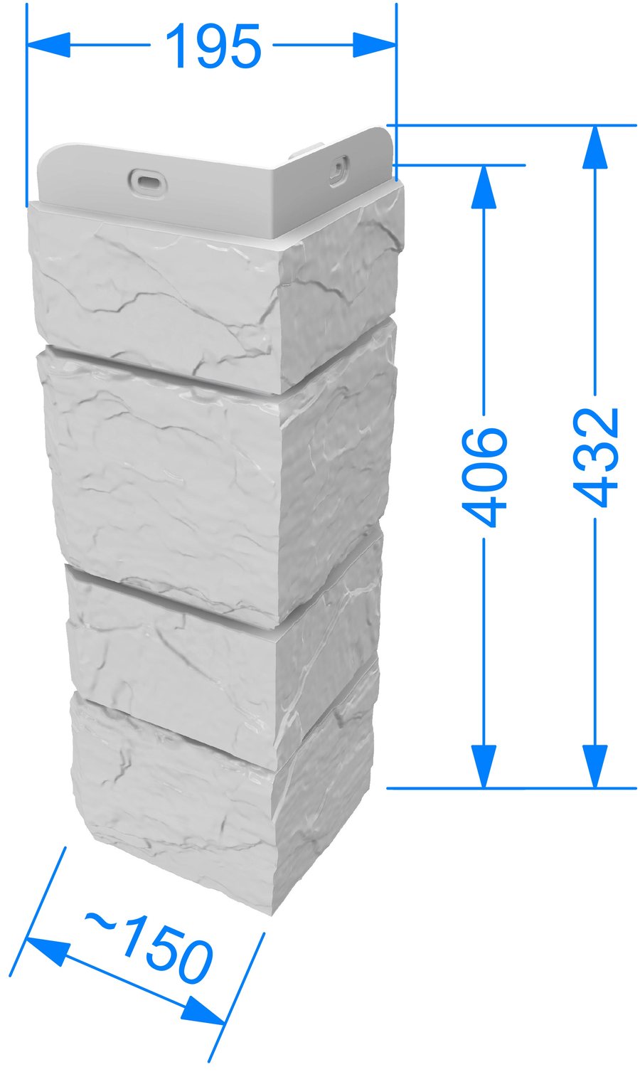 Чертежи: Фасадная панель 1052×432 Docke СЛАНЕЦ Slate