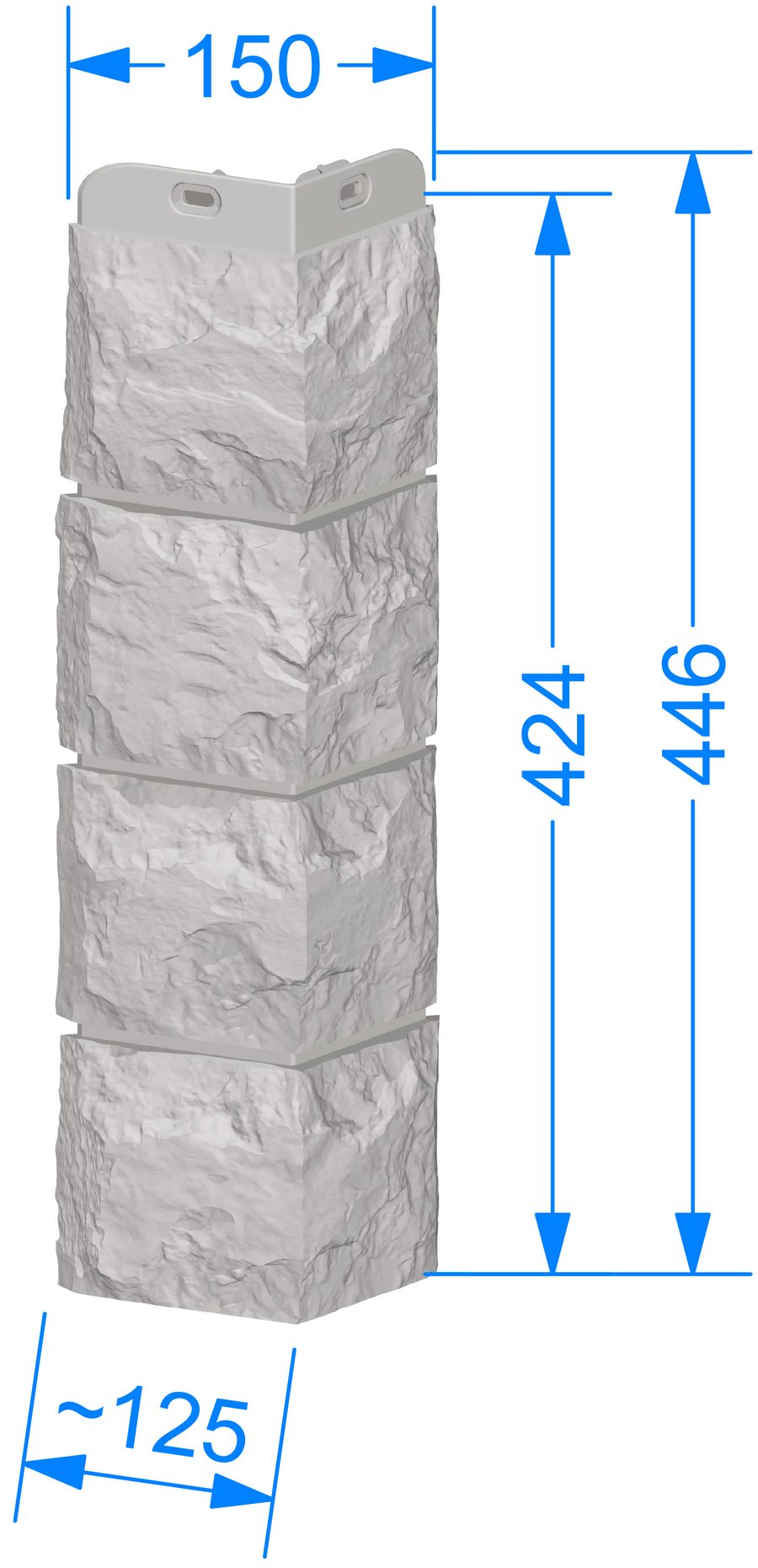 Чертёж профиля: Внешний угол Döcke LUX BERGART